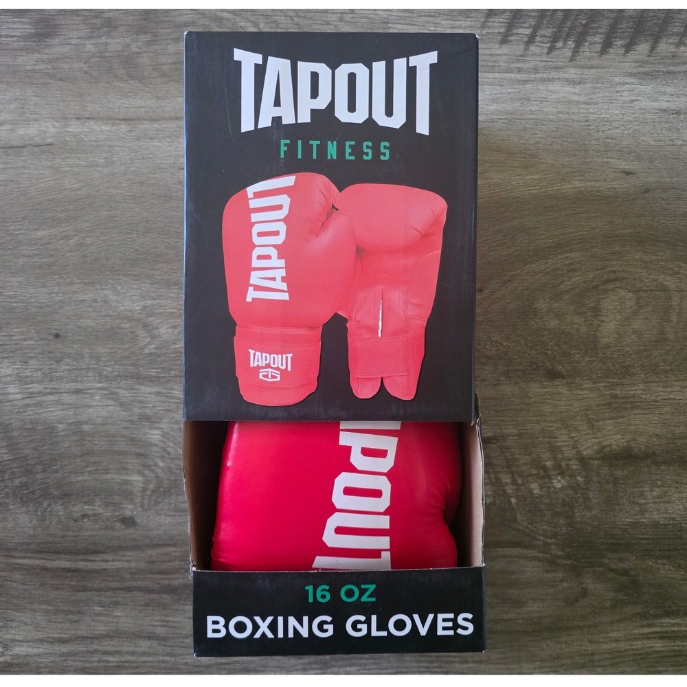 Tapout Fitness 16 oz Boxing Gloves Red Training Heavy Bag Mitts Mens New
